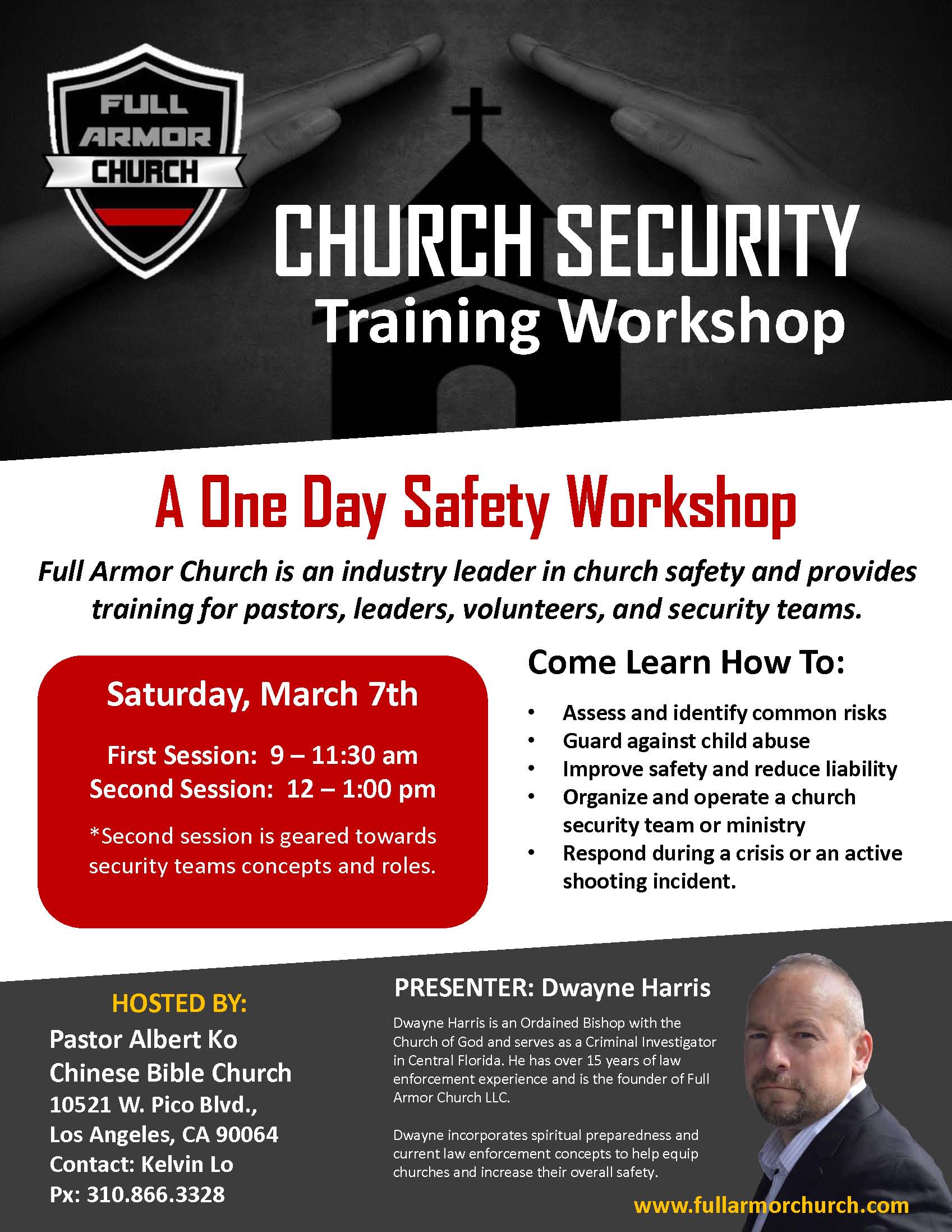 教會安全培訓 (Church Security Training) 洛杉磯西區聖道堂